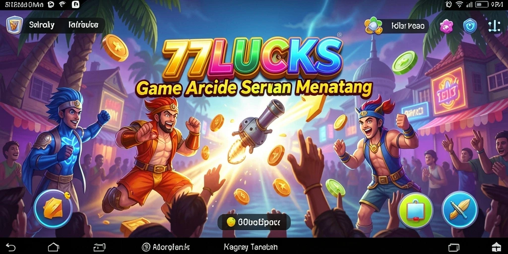Tampilan gameplay seru dari 77LUCKS yang menunjukkan aksi Arcade.