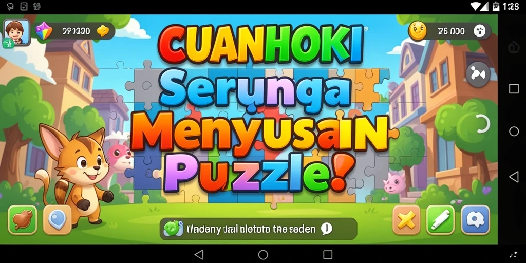 Tampilan gameplay CUANHOKI dengan berbagai potongan puzzle yang menantang.