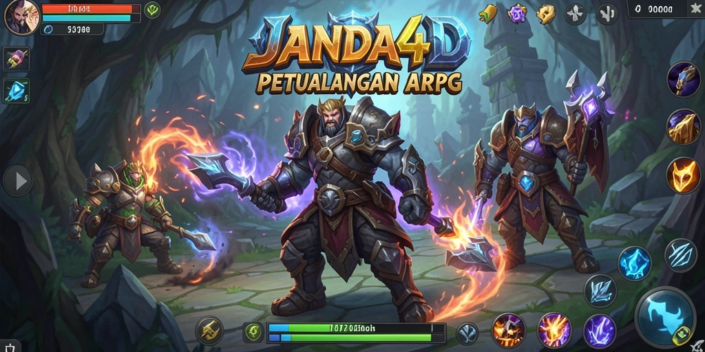 Tampilan gameplay seru dalam JANDA4D dengan pertempuran yang mendebarkan.