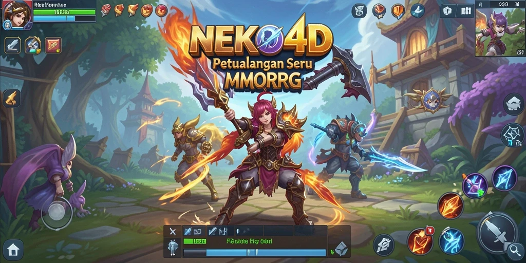 Screenshot gameplay NEKO4D menampilkan petualangan seru dalam dunia MMORPG.