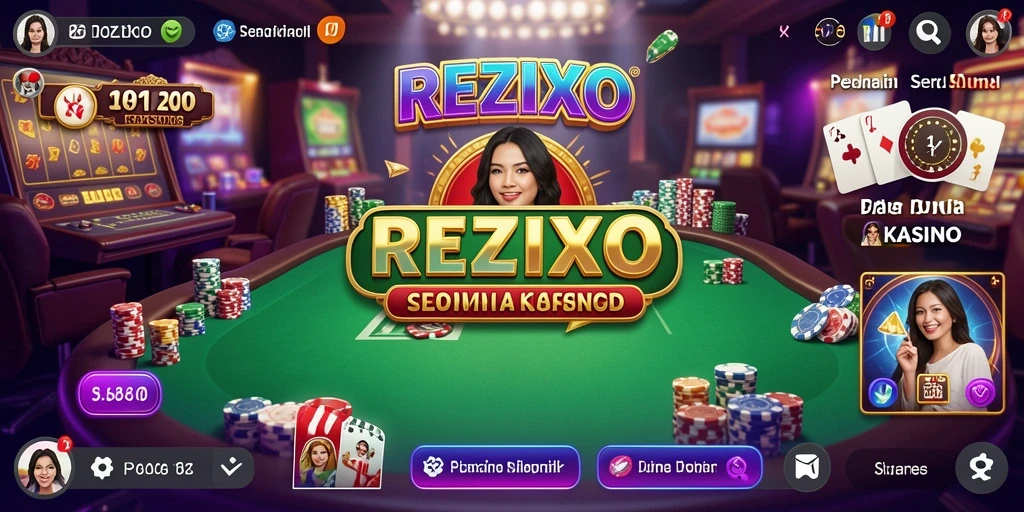 Tangkapan layar mendebarkan dari gameplay Kasino REZIXO.
