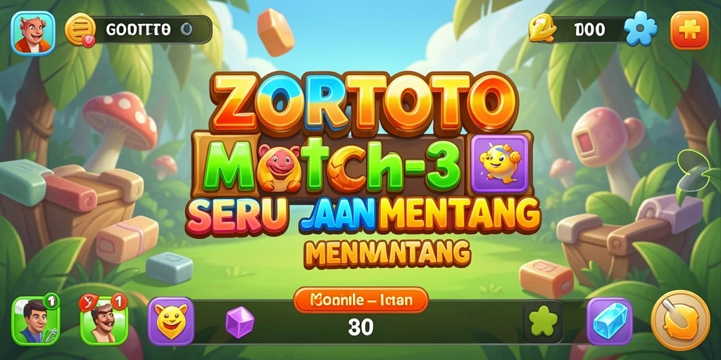 Tampilan gameplay seru dari ZORTOTO dengan elemen Match-3.